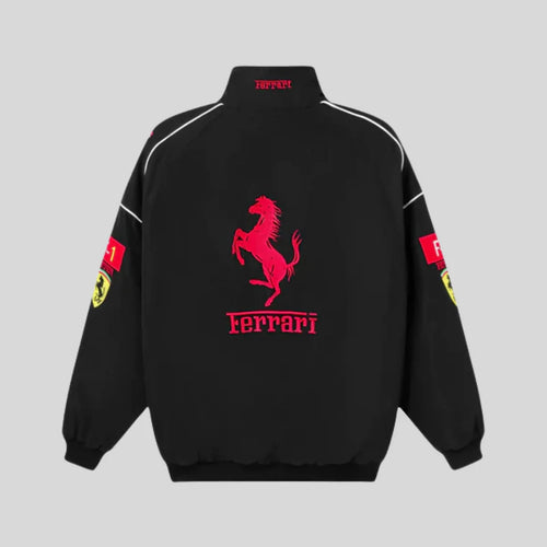 Ferrari F1 Vintage Racing Jacket - Black Edition