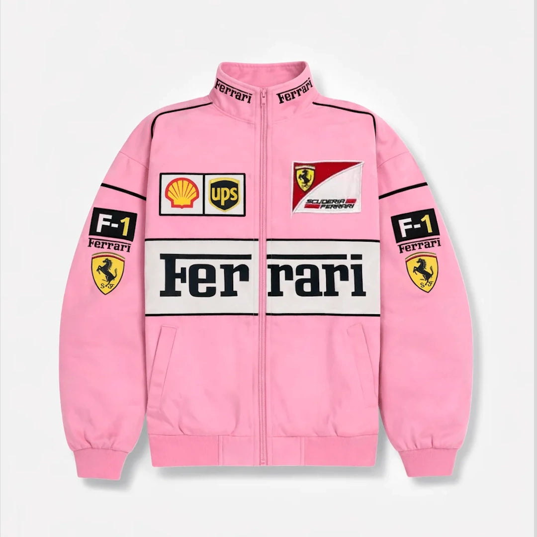 Ferrari F1 Vintage Racing Jacket - Pink Edition